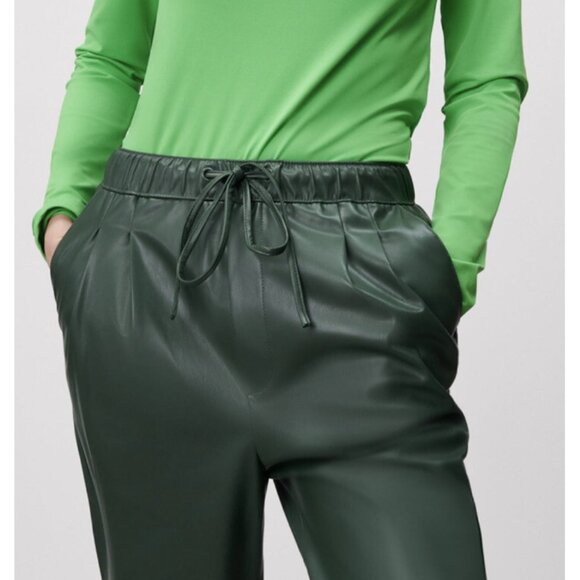 NWT Zara green faux leather pants, XS - Picture 5 of 10
